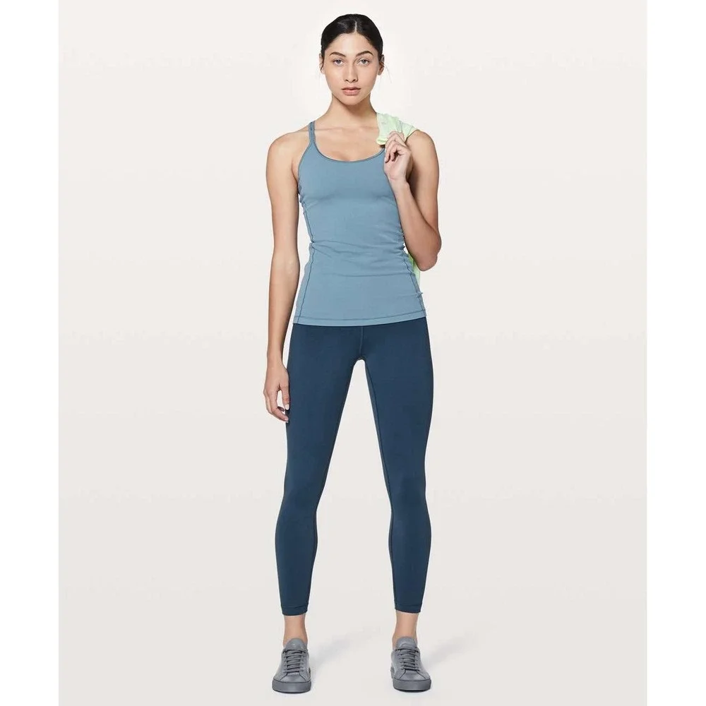 2PC- Lululemon Size 6 Lululemon Free To Be Tank *Nulu Misty Merlot/Slat Blue